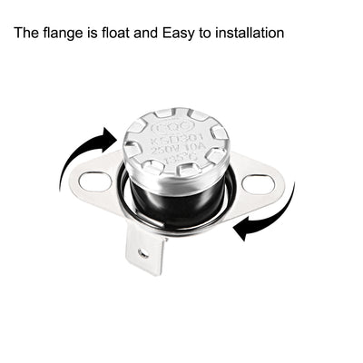 Harfington Uxcell Temperature Control Switch , Thermostat , KSD301 135°C , 10A , Normally Closed N.C 2pcs