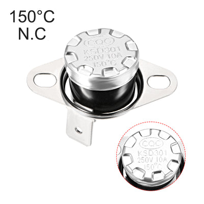 Harfington Uxcell Temperature Control Switch , Thermostat , KSD301 150°C , 10A , Normally Closed N.C 2pcs