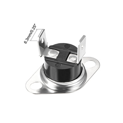 Harfington Temperature Control Switch , Thermostat , KSD301 85 C , 10A , Normally Open N.O 6.3mm Pin 2pcs