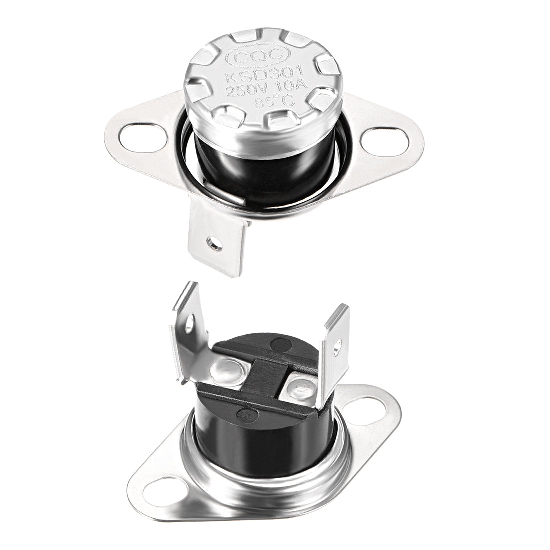 Harfington Temperature Control Switch , Thermostat , KSD301 85 C , 10A , Normally Open N.O 6.3mm Pin 2pcs