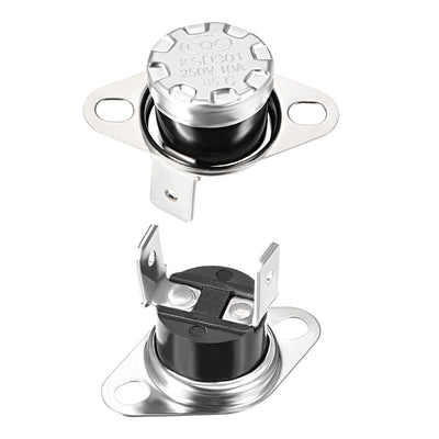 Harfington Temperature Control Switch , Thermostat , KSD301 85 C , 10A , Normally Open N.O 6.3mm Pin 2pcs