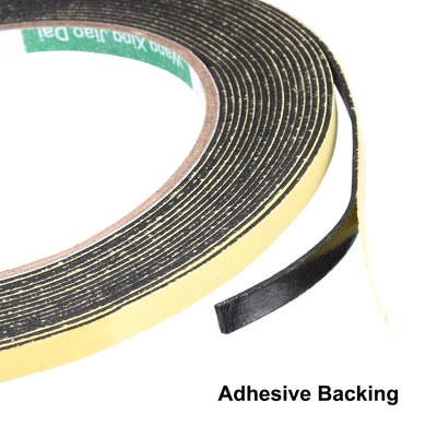 Harfington Uxcell Foam Seal Tape, 5mm Wide 1mm Thick 16.4 Feet Long Adhesive Weather Strip 2pcs