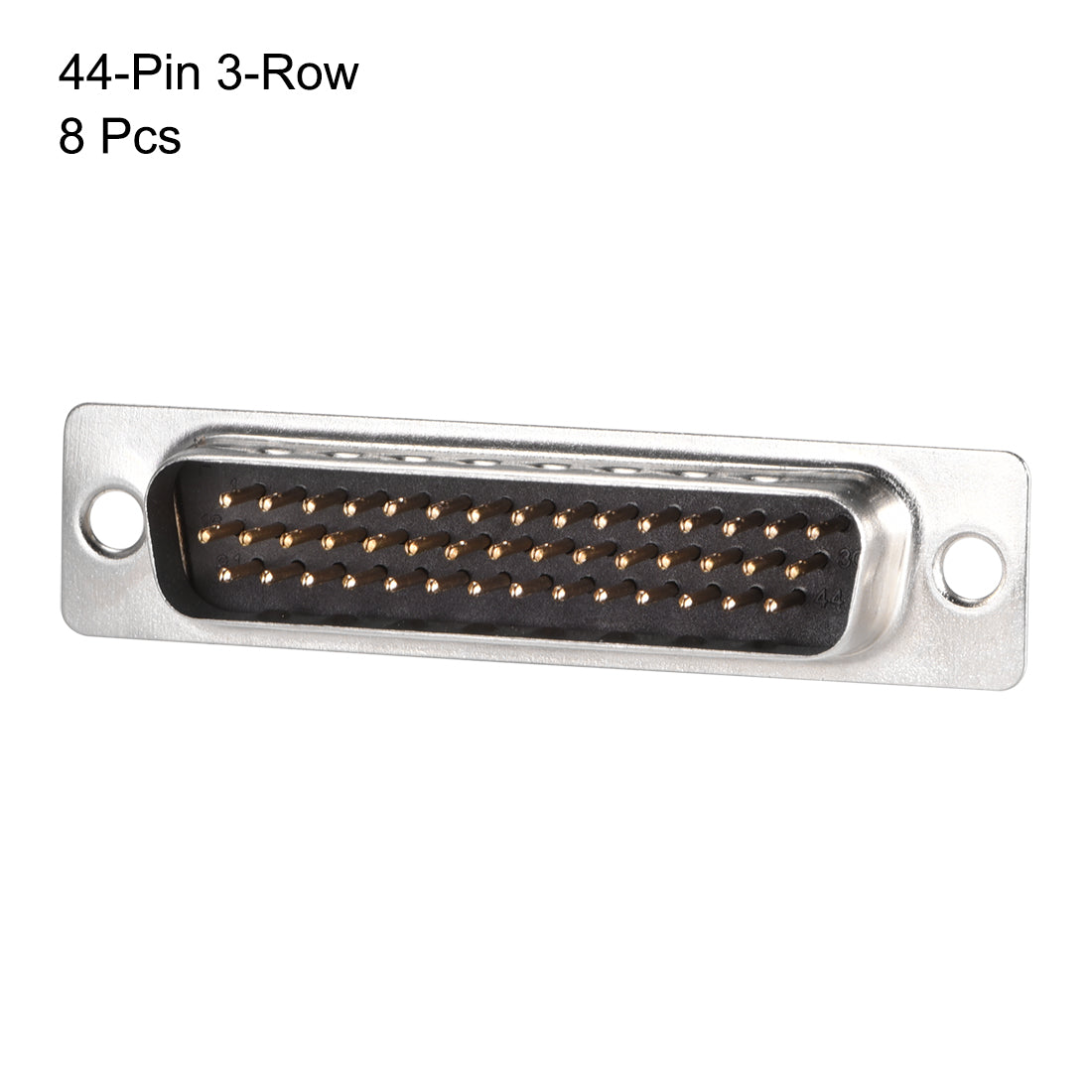 uxcell Uxcell D-sub Connector Male Plug 44-pin 3-row Port Terminal Breakout Solder Type for Mechanical Equipment CNC Computers Black 8pcs