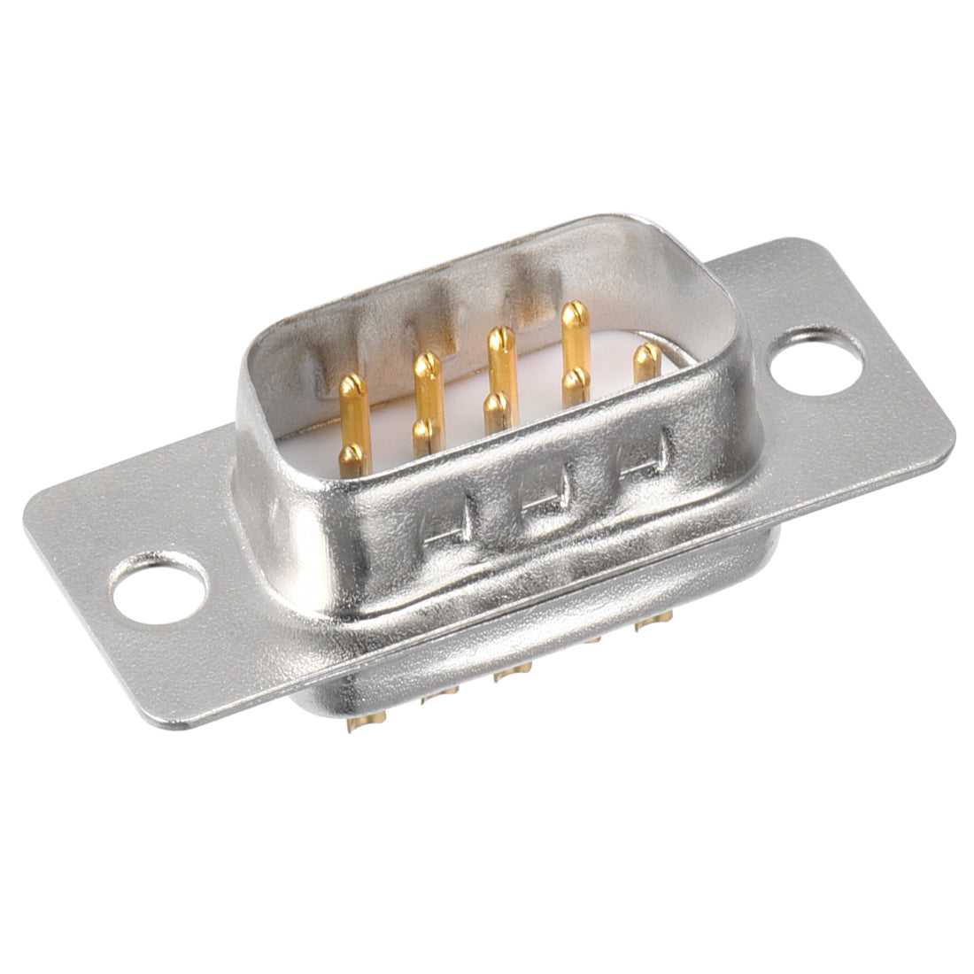 Harfington D-sub Connector Male Plug 9-pin 2-row Port Terminal Breakout Solder Type for Mechanical Equipment CNC Computers White 2pcs