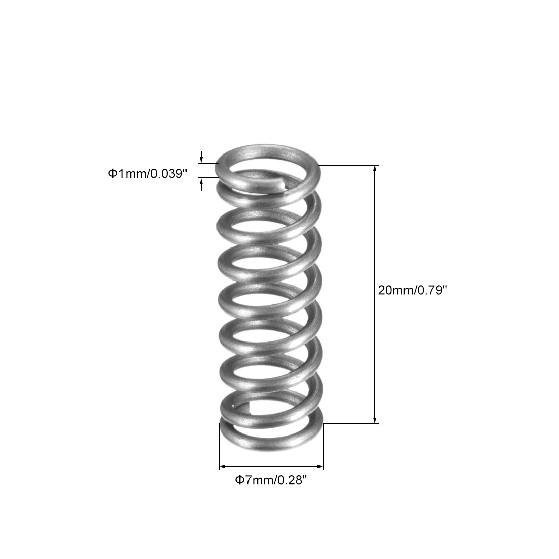 uxcell Uxcell Spring Steel Coil Extention Compressed Spring 10pcs