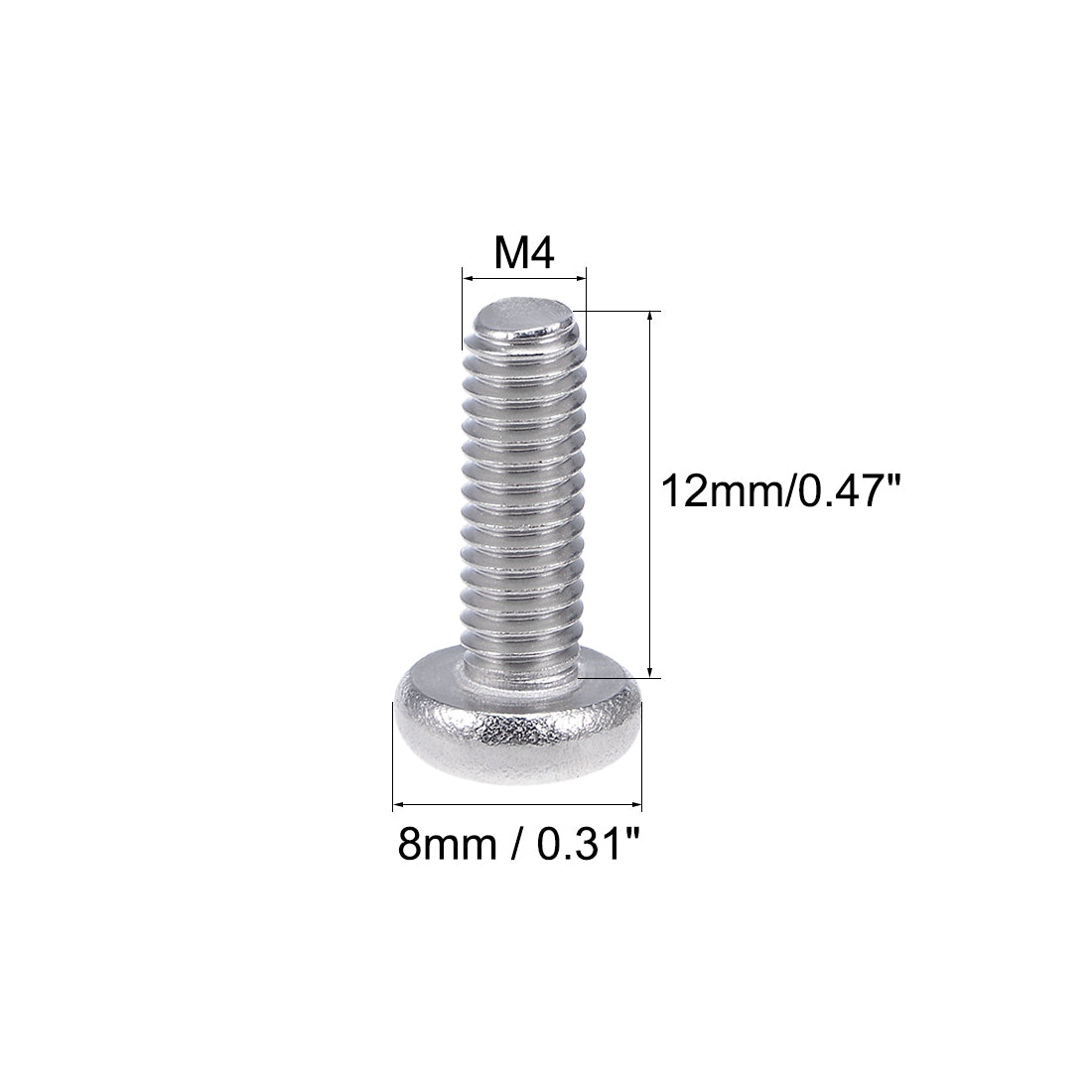 Harfington Machine Screws Pan Phillips Cross Head Screw, Fasteners Bolts 30Pcs