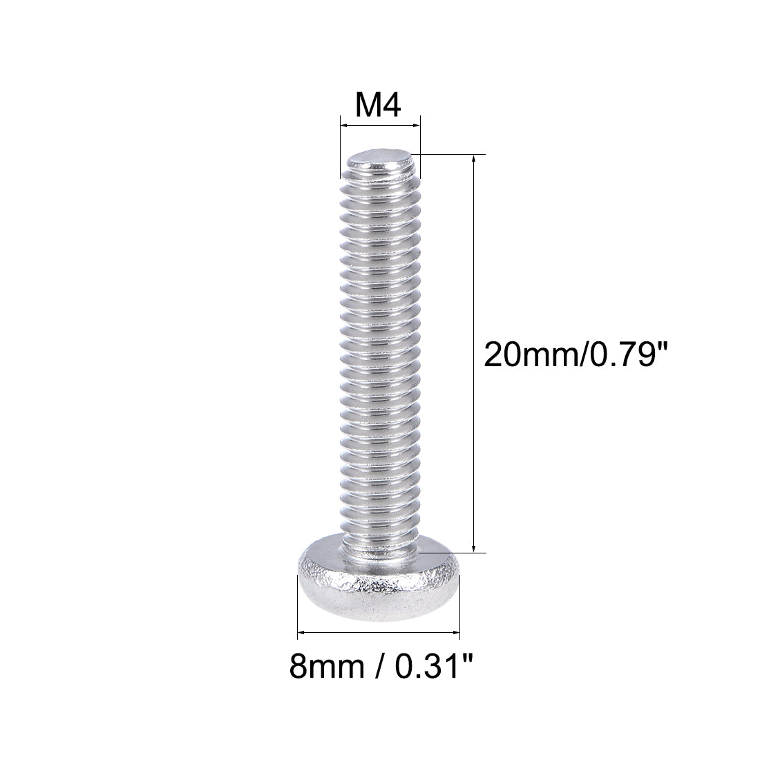 Harfington 60Pcs Stainless Steel Pan Phillips Head Machine Screw