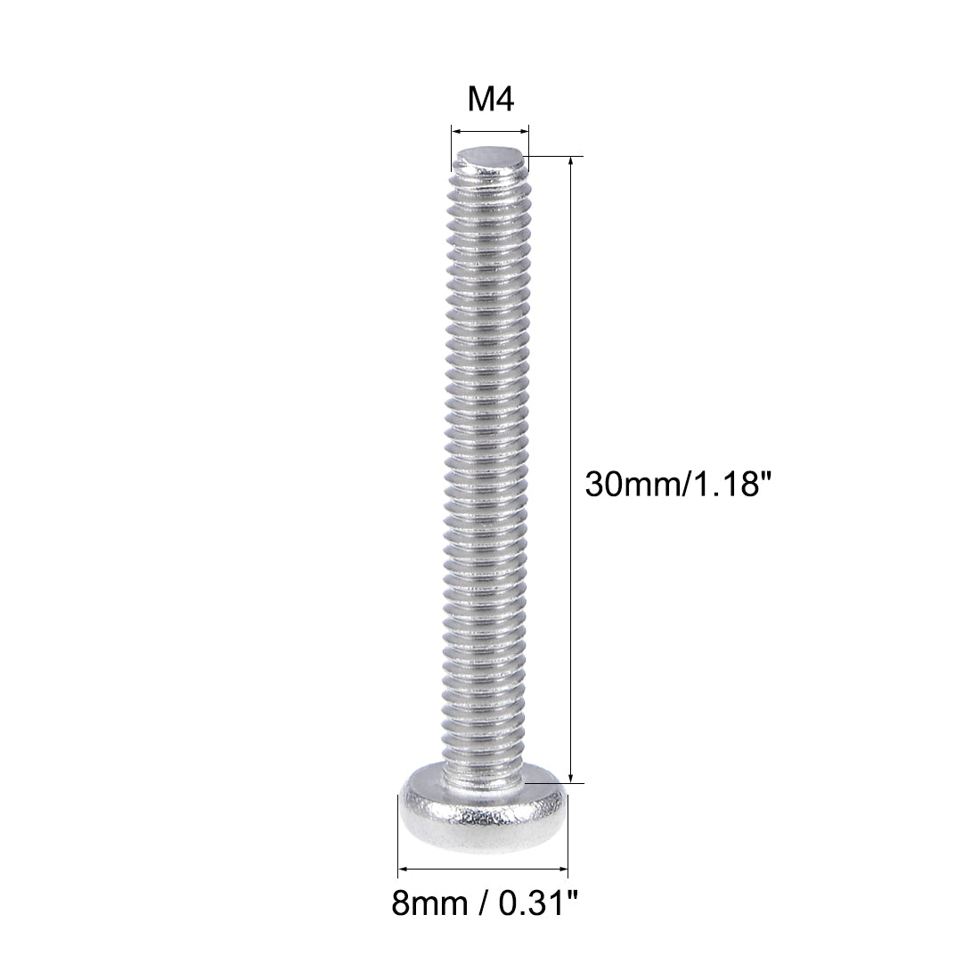 Harfington 60Pcs Stainless Steel Pan Phillips Head Machine Screw