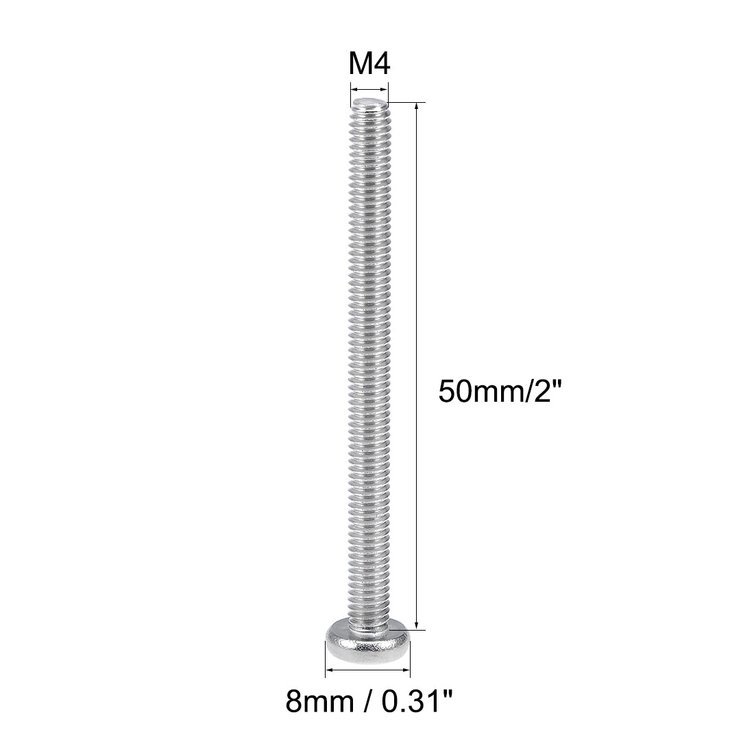 Harfington 60Pcs Stainless Steel Pan Phillips Head Machine Screw