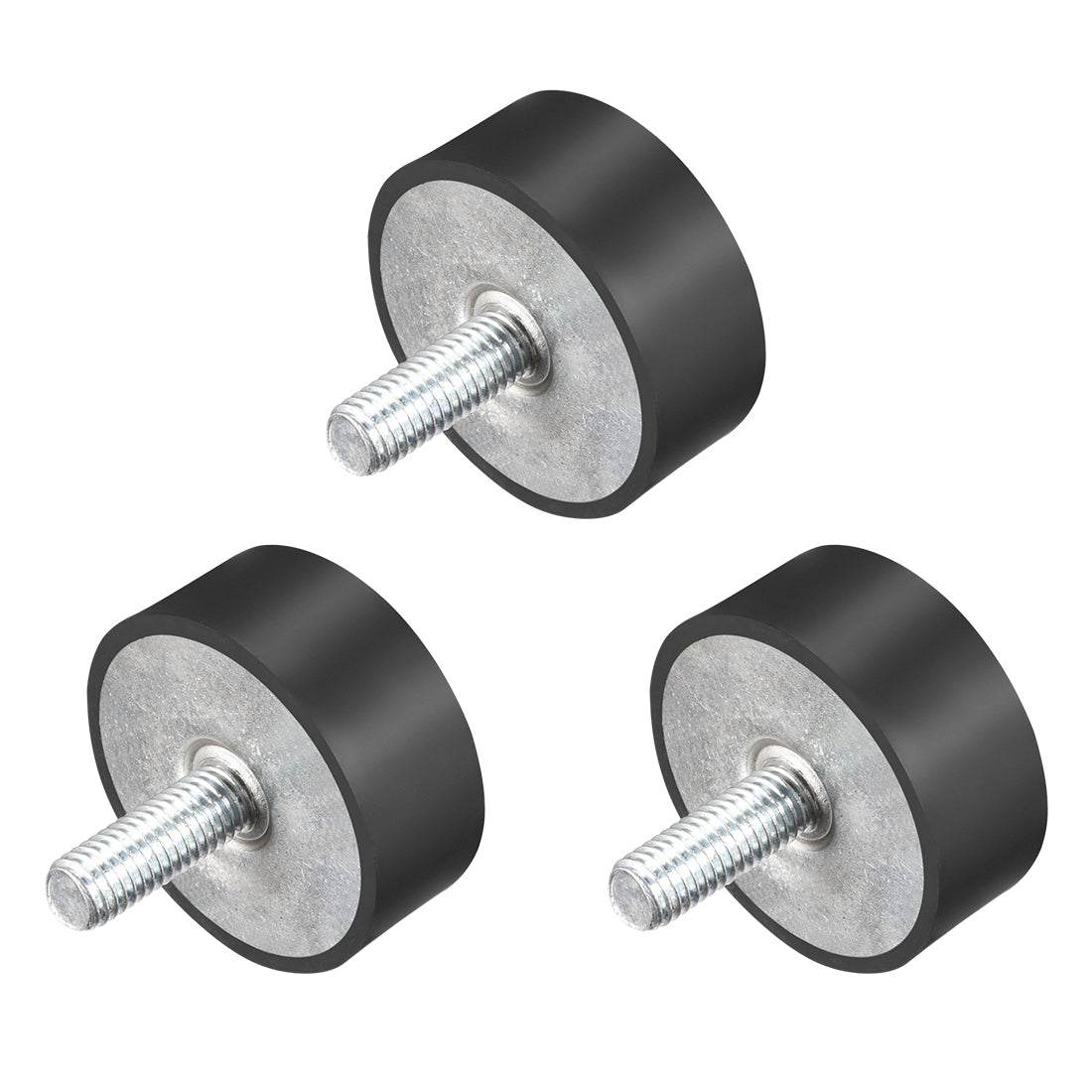 uxcell Uxcell M10 Thread Rubber Mounts,Vibration Isolators,Cylindrical w Studs 50 x 20mm 3pcs