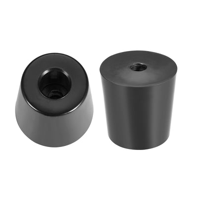 uxcell Uxcell D33 x 27 x H33mm Black Color Rubber Feet Anti Vibration Isolator Absorber Base Foot Pads,2pcs
