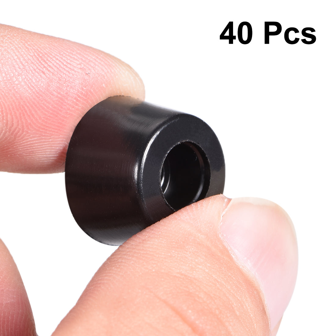 uxcell Uxcell D16 x 14 x H10mm Black Color Rubber Feet Anti Vibration Isolator Absorber Base Foot Pads, 40pcs
