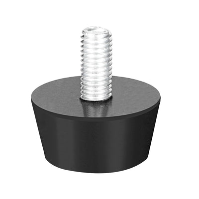 Harfington Uxcell 38 x 20mm Conical Rubber Mount,Vibration Isolators,with M10 x 20mm Studs 2pcs