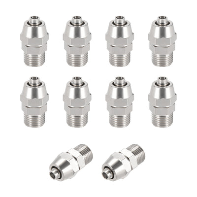 uxcell Uxcell Reusable Fitting, 1/8" G Male x 13/64" Hose ID Quick Coupler Air Hose Plug 10pcs