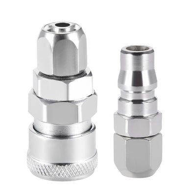 Harfington Uxcell Quick accoupler,Pressure  Adapter Set 19/64" Hose ID x 1/4" G Socket Air Hose Fitting 2set