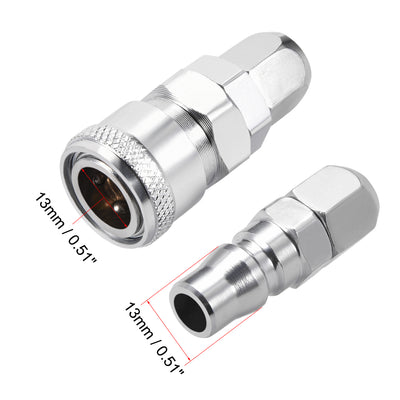 Harfington Uxcell Quick accoupler,Pressure  Adapter Set 19/64" Hose ID x 1/4" G Socket Air Hose Fitting 2set