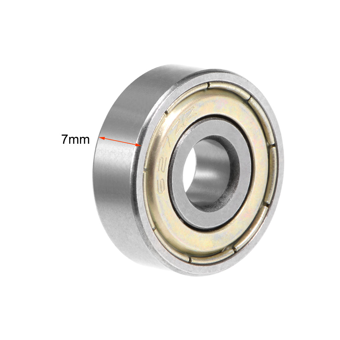 uxcell Uxcell 627ZZ Deep Groove Ball Bearing 7x22x7 mm Double Shielded Chrome Bearings 2pcs