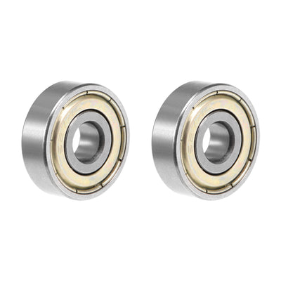 uxcell Uxcell 627ZZ Deep Groove Ball Bearing 7x22x7 mm Double Shielded Chrome Bearings 2pcs