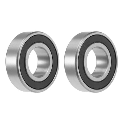 Harfington 6205-2RS Deep Groove Ball Bearing 25x52x15mm Double Sealed Chrome Bearings 2pcs