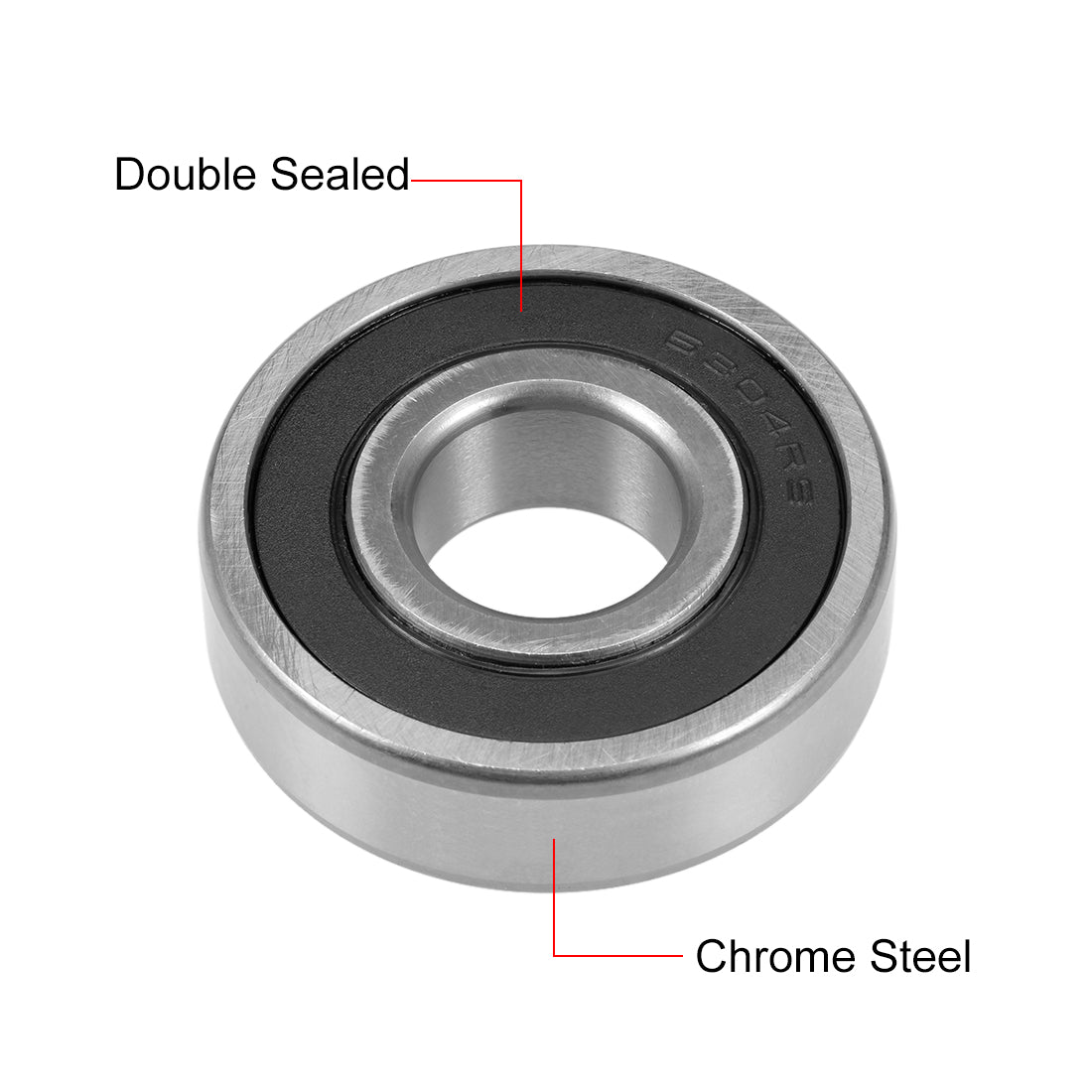 uxcell Uxcell Deep Groove Ball Bearings  Metric Double Sealed Chrome Steel ABEC1 Z1