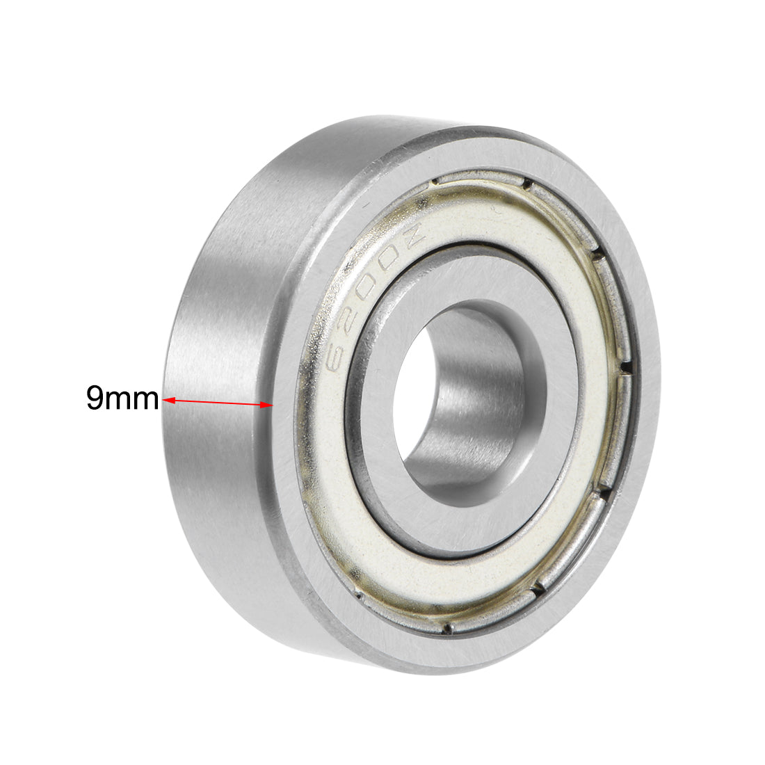 Harfington 6200ZZ Deep Groove Ball Bearing 10x30x9mm Double Shielded Chrome Bearings 1pcs