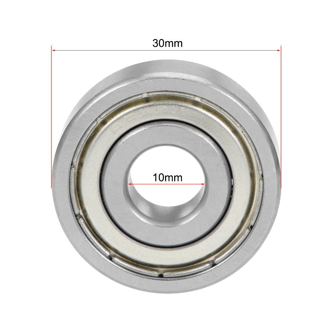 Harfington 6200ZZ Deep Groove Ball Bearing 10x30x9mm Double Shielded Chrome Bearings 1pcs