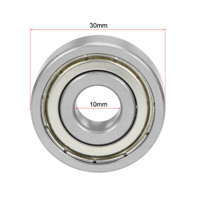 Harfington 6200ZZ Deep Groove Ball Bearing 10x30x9mm Double Shielded Chrome Bearings 1pcs