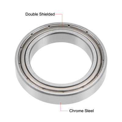 Harfington 6805ZZ Deep Groove Ball Bearing 25x37x7mm Double Shielded Chrome Steel Bearings
