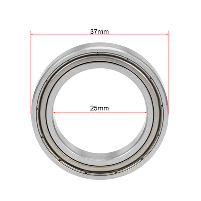 Harfington 6805ZZ Deep Groove Ball Bearing 25x37x7mm Double Shielded Chrome Steel Bearings