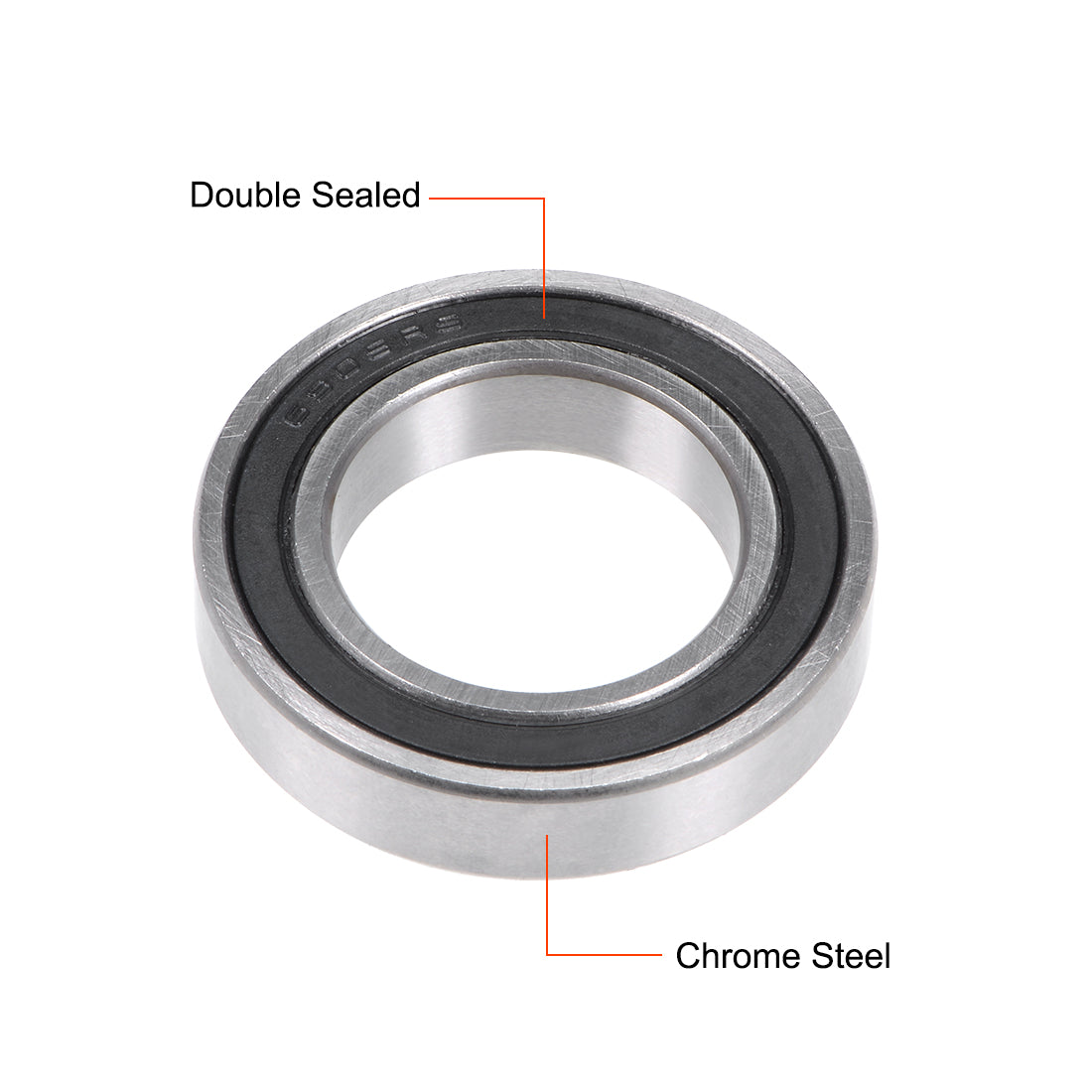 uxcell Uxcell 6905-2RS Deep Groove Ball Bearing 42x25x9mm Double Sealed Chrome Steel Bearings