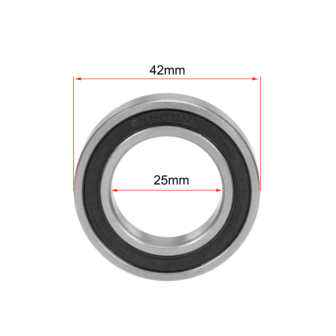 uxcell Uxcell 6905-2RS Deep Groove Ball Bearing 42x25x9mm Double Sealed Chrome Steel Bearings