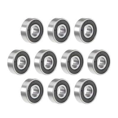 Harfington 607-2RS Deep Groove Ball Bearing 7x19x6mm Double Sealed GCr15 Bearings 10pcs