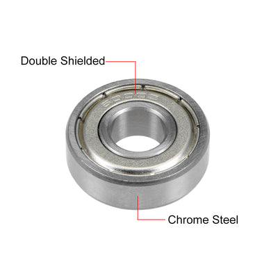 Harfington 6000ZZ Deep Groove Ball Bearing 10x26x8mm Double Shielded Chrome Bearings 10pcs