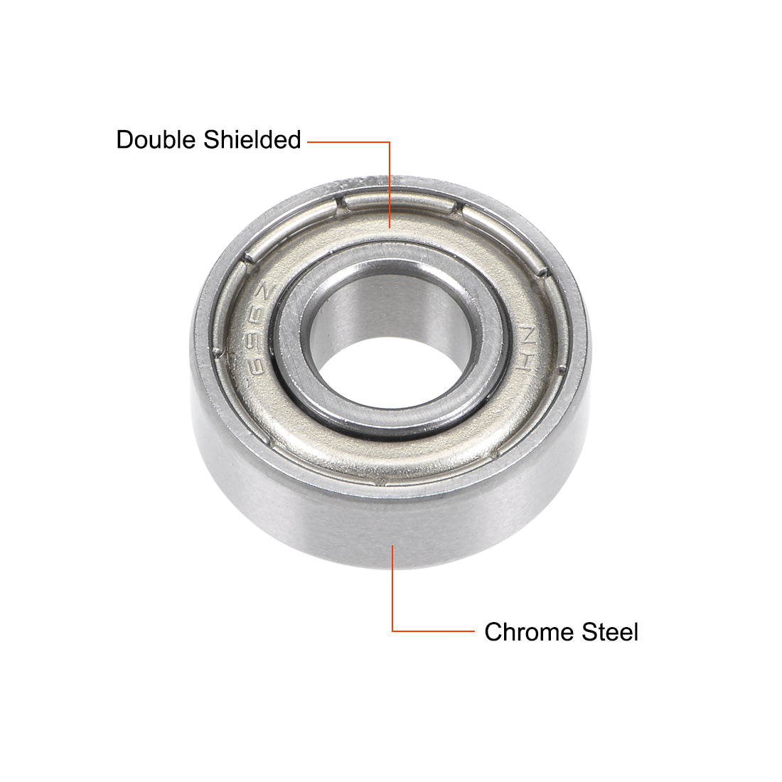 Harfington 696ZZ Deep Groove Ball Bearing 6x15x5mm Double Shielded Chrome Bearings 10pcs