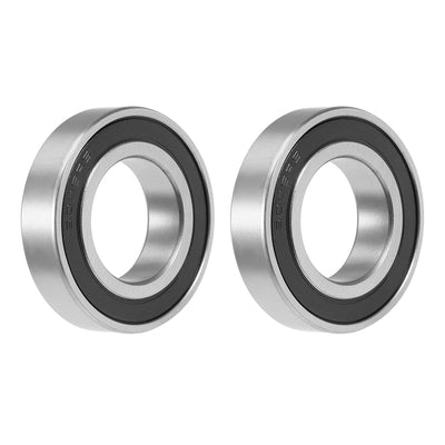 Harfington Uxcell Deep Groove Ball Bearing Double Seal Chrome Steel P0 Z1 Metric Bearings
