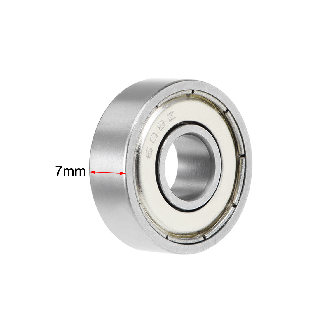 uxcell Uxcell 608ZZ Deep Groove Ball Bearing 8x22x7mm Double Shielded Chrome Bearings 5pcs