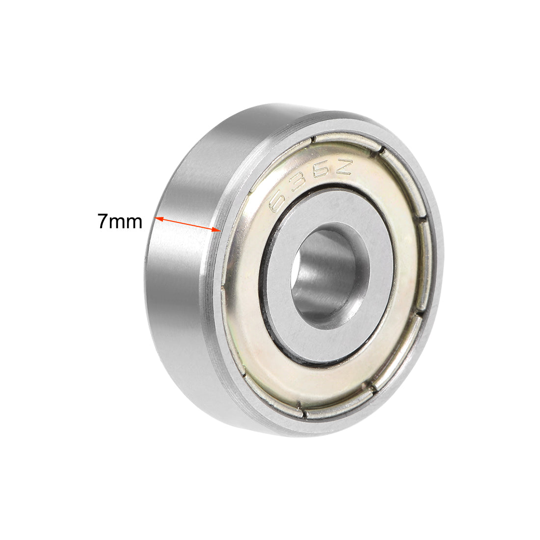 Harfington 636ZZ Deep Groove Ball Bearing 6x22x7mm Double Shielded Chrome Bearings 6pcs