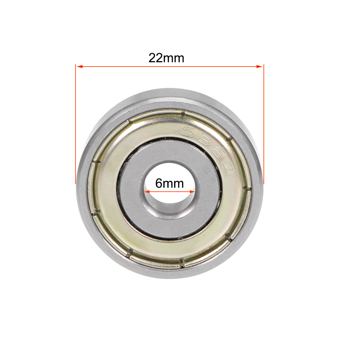 Harfington 636ZZ Deep Groove Ball Bearing 6x22x7mm Double Shielded Chrome Bearings 6pcs