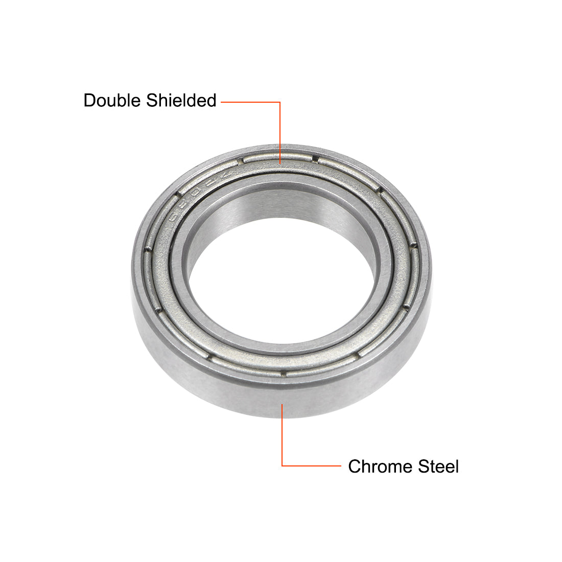 uxcell Uxcell 6802ZZ Deep Groove Ball Bearing 15x24x5mm Double Shielded Chrome Bearings 10pcs
