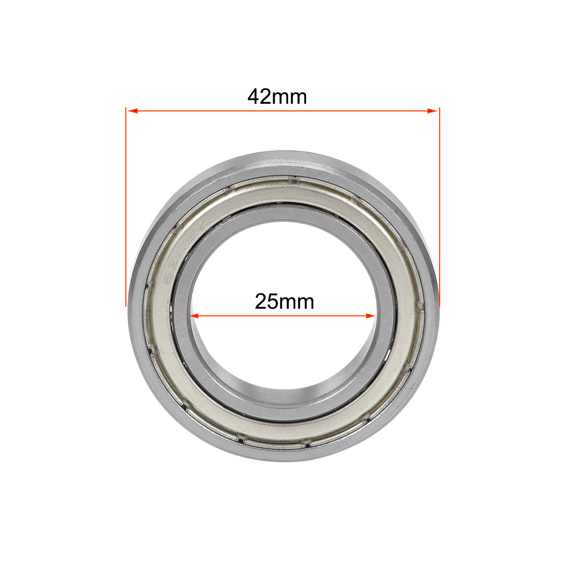 uxcell Uxcell 6905Z Deep Groove Ball Bearing 25x42x9mm Single Shielded Chrome Bearings 5pcs