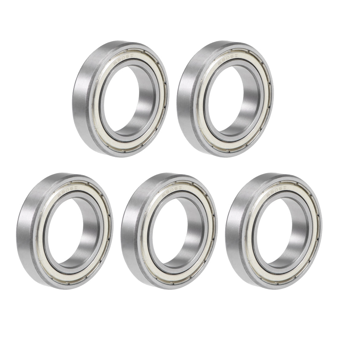 uxcell Uxcell 6905Z Deep Groove Ball Bearing 25x42x9mm Single Shielded Chrome Bearings 5pcs