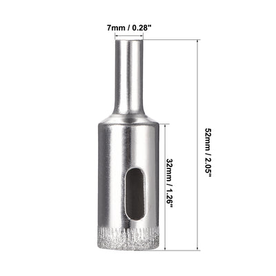 Harfington Uxcell Diamond Drill Bits Hole Saws for Glass Ceramic Porcelain Tiles 5 Pcs