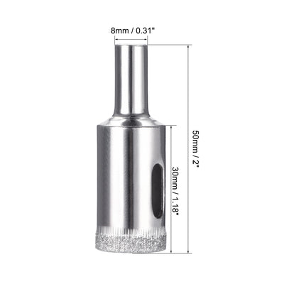 Harfington Uxcell Diamond Drill Bits Hole Saws for Glass Ceramic Porcelain Tiles 5 Pcs