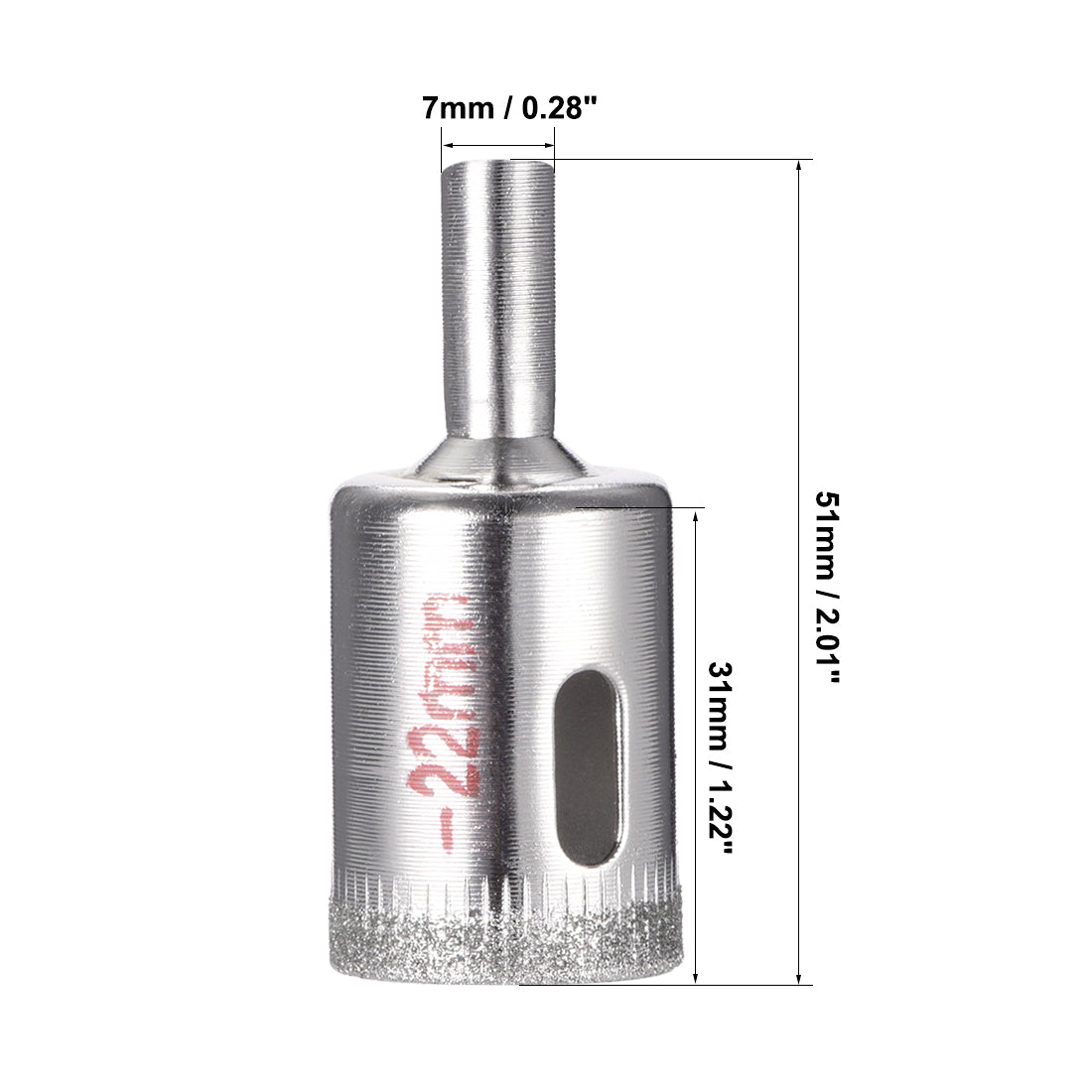 uxcell Uxcell Diamond Drill Bits Hole Saws for Glass Ceramic Porcelain Tiles 5 Pcs