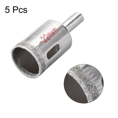 Harfington Uxcell Diamond Drill Bits Hole Saws for Glass Ceramic Porcelain Tiles 5 Pcs