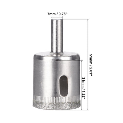 Harfington Uxcell Diamond Drill Bits Hole Saws for Glass Ceramic Porcelain Tiles 5 Pcs