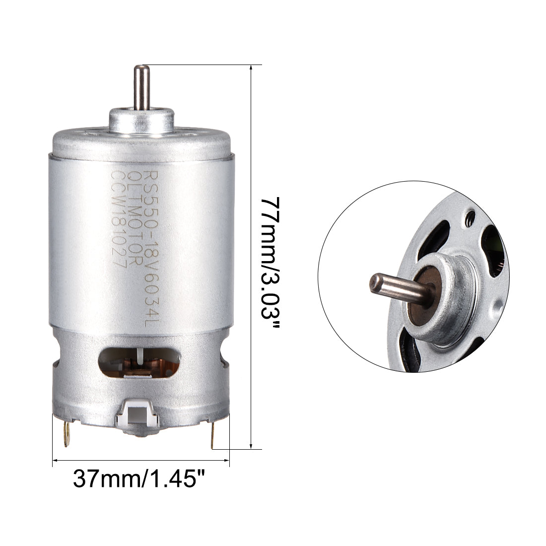 Harfington 18 V 20000 U/min Gleichstrommotor für Heimwerker-Elektro- und Elektronikprojekte, Roboter, Motor
