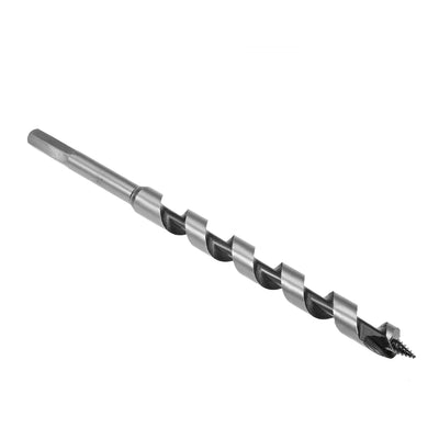 uxcell Uxcell Auger Drill Bit Wood Hex Shank 14mm Cutting Dia High Carbon Steel for Electric Bench Drill Woodworking Carpentry