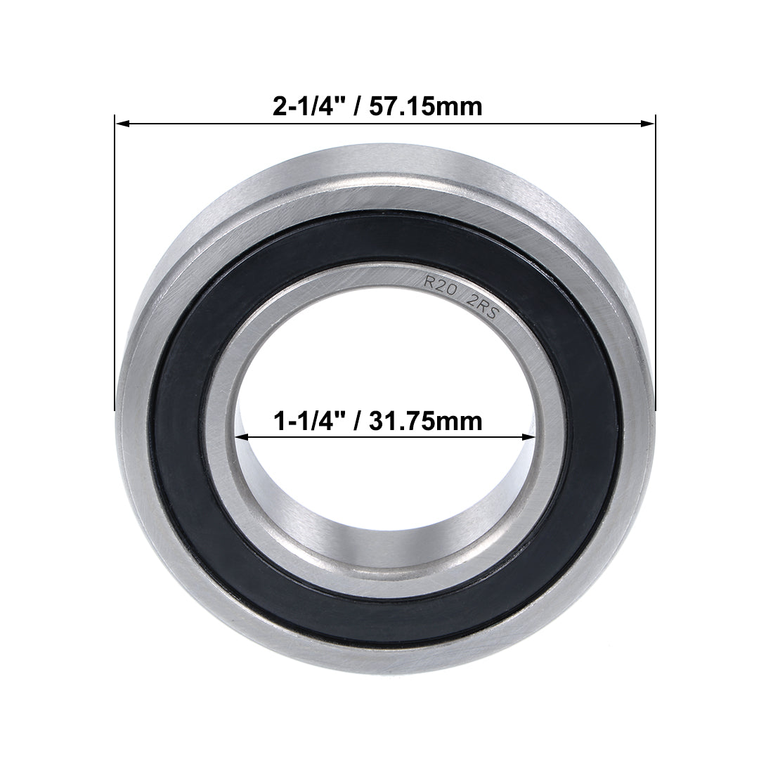 uxcell Uxcell Deep Groove Ball Bearings Inch Double Sealed Chrome Steel ABEC1 Z1