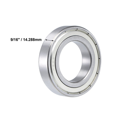 Harfington Uxcell Deep Groove Ball Bearings Inch Double Shielded Chrome Steel ABEC1 Z1